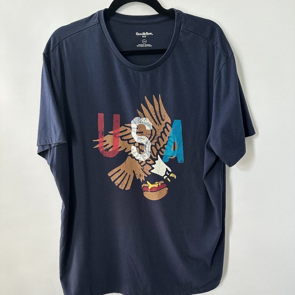 Blue USA Eagle XXL Goodfellow Men's Tee Shirt